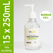 Load image into Gallery viewer, 15 x 250mL Biogenic Hand Sanitiser ($5.53 each)