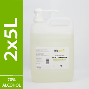 2 x 5L Biogenic Hand Sanitiser ($11 per litre)