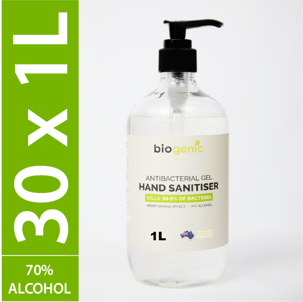 30 x 1L Biogenic Hand Sanitiser ($14 each)